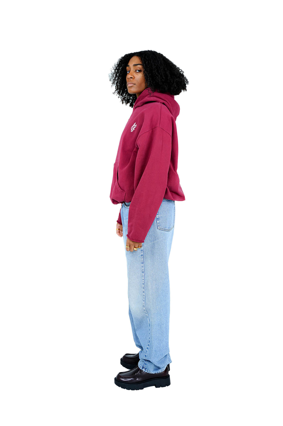 The Identity Hoodie - Side View, Neutrl Space