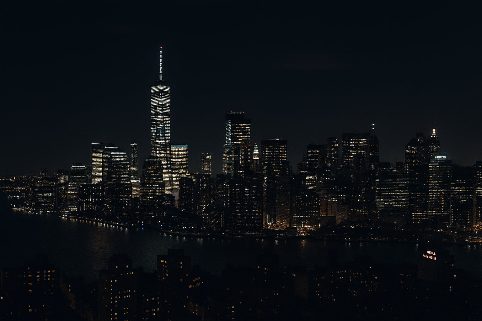 NYC at night background